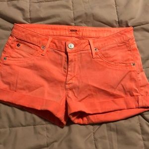 Hudson neon orange shorts